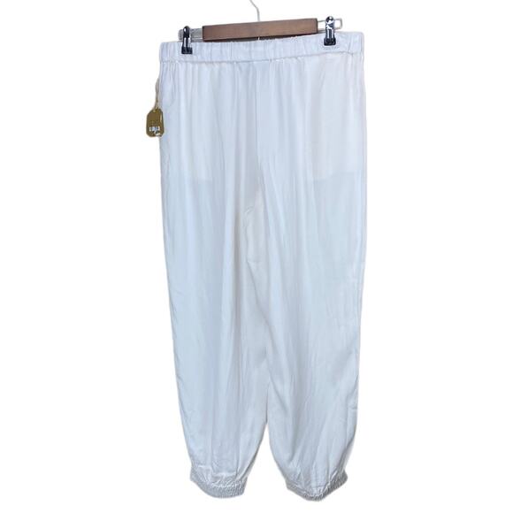 New Ryegrass Women's Plus Crema Pull-on Elastic Waist Lightweight Jogger Pants M - Picture 3 of 5